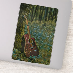Adesivo Presente de aniversário guitarrista