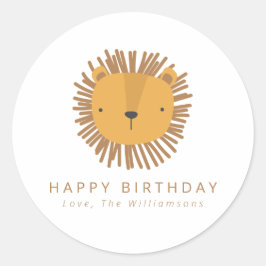 Adesivo Presente de Aniversário Personalizado de Desenho d