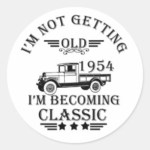 Adesivo Presente de aniversário vintage elegante de 1954
