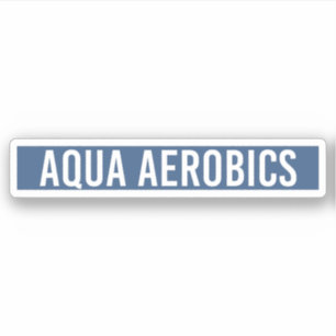Adesivo Presente de Aqua Aerobics Minimalista de Aeróbica
