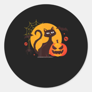 Adesivo Presente de aranha Pumpkin Preto De Gato Hallowe