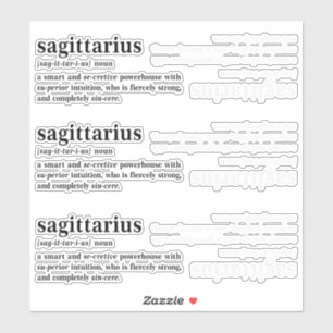 Adesivo Presente de Astrologia Estética Definição de Sagit