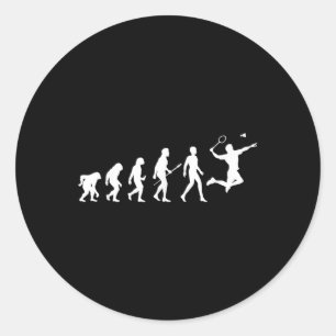 Adesivo Presente de Badminton Evolution Para Jogadores de 