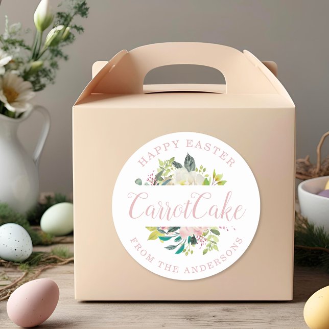 Adesivo Presente de Baking Homemade de Felz pascoa Floral  (Criador carregado)