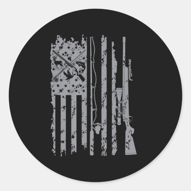 Adesivo Presente de bandeira americana para a caça à rocha (Frente)