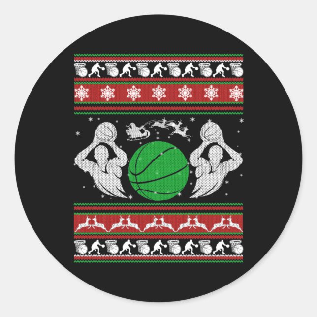 Adesivo Presente de Basquete de Natal (Frente)