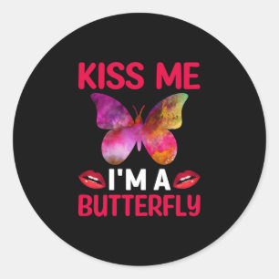 Adesivo Presente de borboleta   Beije-Me Sou Uma Borboleta