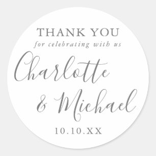 Adesivo Presente de Casamento com Assinatura Elegante Obri