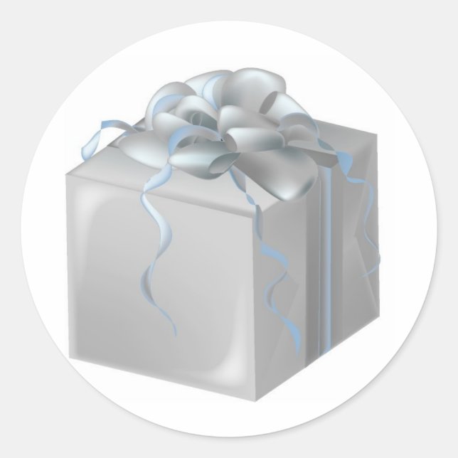 Adesivo Presente de Casamento de Prata (Frente)