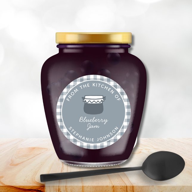 Adesivo Presente de comida da cozinha de (Food Gift From the Kitchen of Dusty Blue Classic Round Sticker)