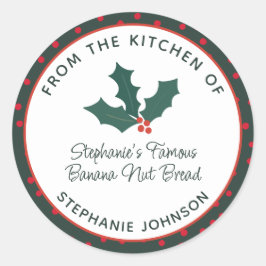 Adesivo Presente de Comida de Férias da Cozinha de