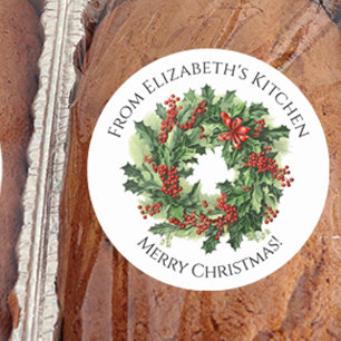 Adesivo Presente de comida em forma de grinalda de Natal