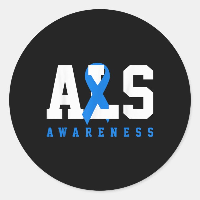 Adesivo Presente de Consciência Als Blue Ribbon Als (Frente)