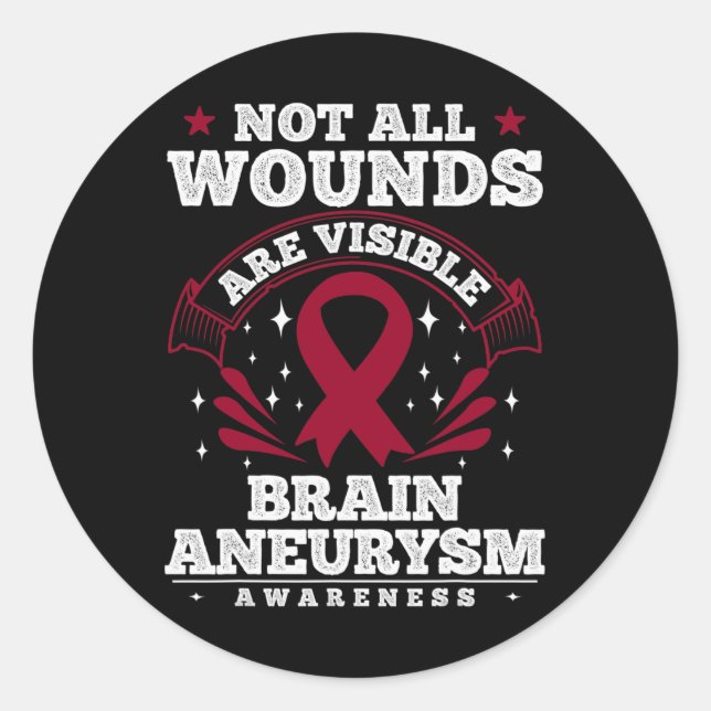 Adesivo Presente de consciência para o neurismo cerebral - (Frente)