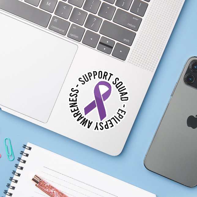 Adesivo Presente de Conscientização da Epilepsia para Equi (Notebook com iPhone)