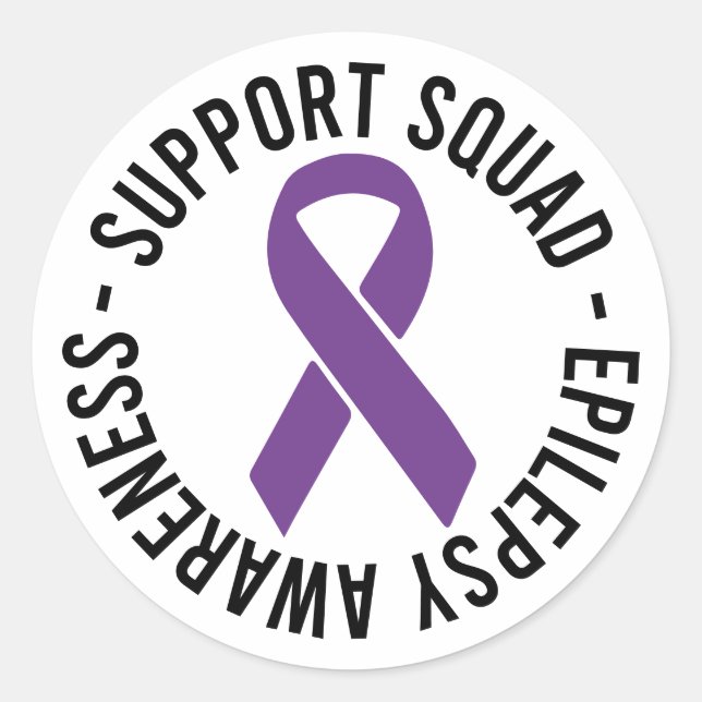 Adesivo Presente de Conscientização da Epilepsia Squad de  (Frente)