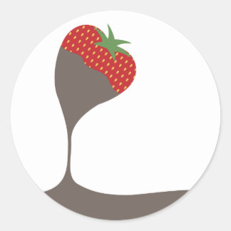 Adesivo presente de cozinha de morango coberto de chocolat
