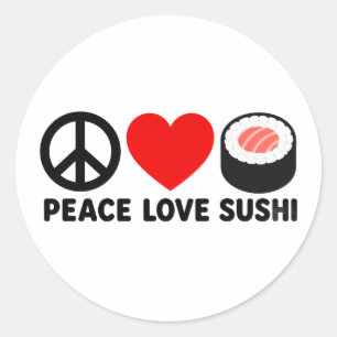 Adesivo Presente de Design de Comida Japonesa Fofa Sushi P