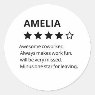 Adesivo Presente de despedida personalizado - Funny 4 Star