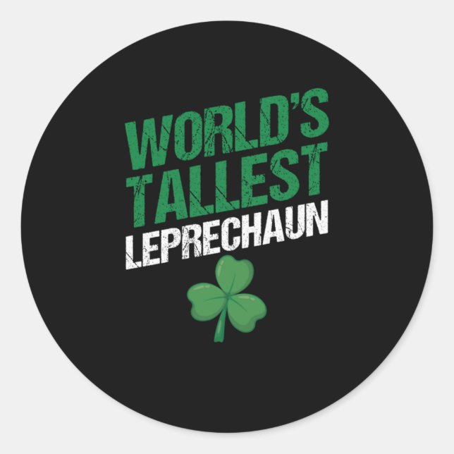 Adesivo Presente de Dia de São Patrício Leprechaun mais al (Frente)