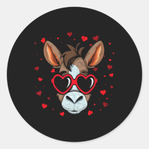 Adesivo Presente de Dia dos Namorados Burro Coração Bonito
