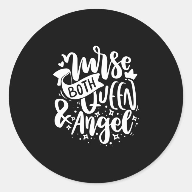 Adesivo Presente de Enfermeira | Enfermeiro Rainha E Anjos (Frente)