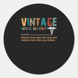 Adesivo Presente de Enfermeira | Vintage Médico Assistant