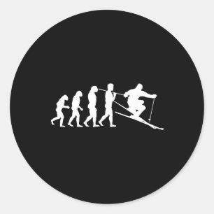 Adesivo Presente de Evolução do Esquiador Esqui Esporte de