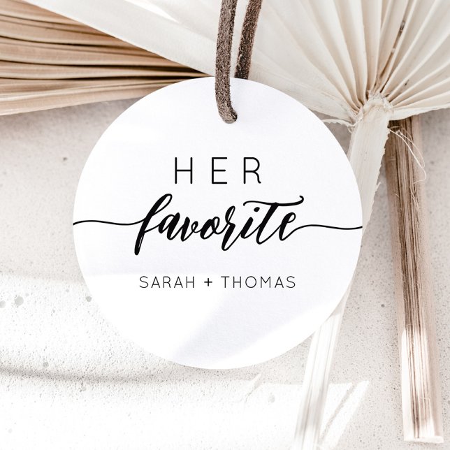 Adesivo Presente de Favorito Moderno de Caligrafia Favorit (Criador carregado)