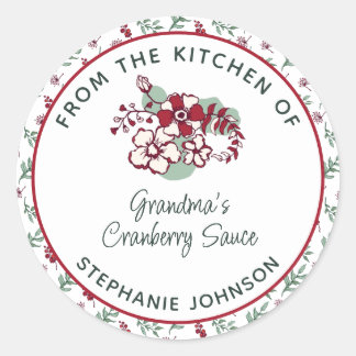 Adesivo Presente de Feriado Homemado da Cozinha de