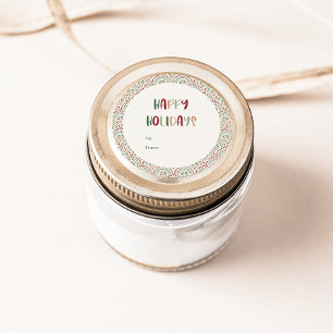 Adesivo Presente de Férias Felizes Coloridas Festivas