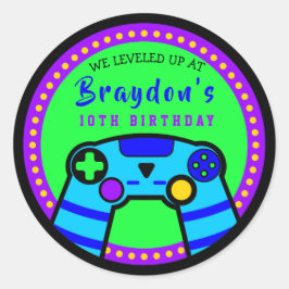 Adesivo Presente de Festa de aniversário de JOGOS DE VÍDEO