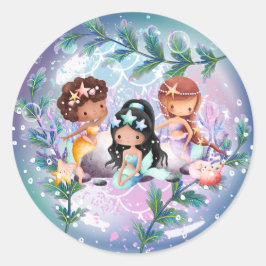 Adesivo Presente de Festa de aniversário de Sereia Sticker