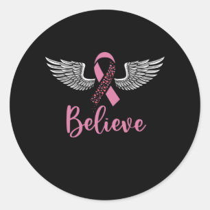Adesivo Presente de Fita Rosa de Apoio ao Câncer de Mama B