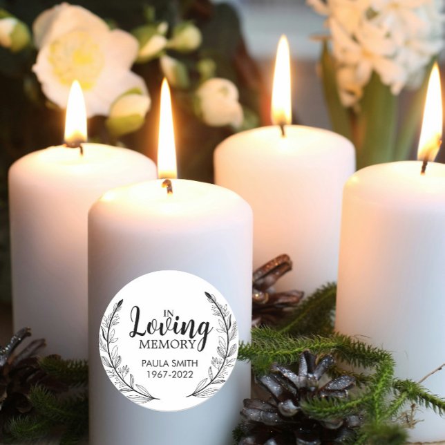 Adesivo Presente de Funeral Em Memória De lembrança amoros (Criador carregado)