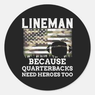Adesivo Presente de Futebol Lineman Bandeira Americana Pat