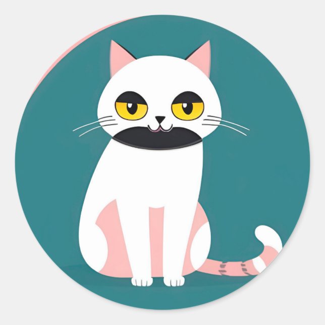 Adesivo 😺 Presente de Gato Colorido Para Amantes de Gatos (Frente)