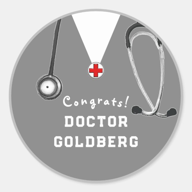 Adesivo Presente de graduação do doutor (Frente)