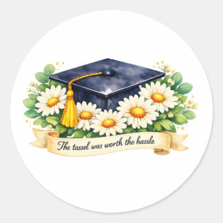 Adesivo Presente de Graduação Floral Boina de Gradução Cut