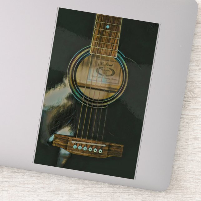 Adesivo presente de guitarra clássico para pai (Detalhe)