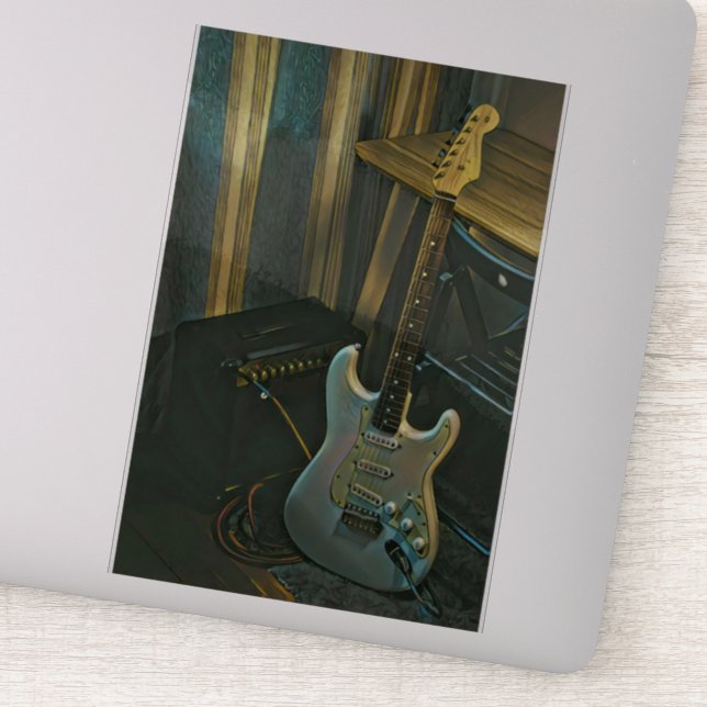Adesivo presente de guitarra de baixo acústico (Detalhe)