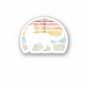 Adesivo Presente de Halloween do Gato de Vintage