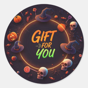 Adesivo Presente de Halloween para você