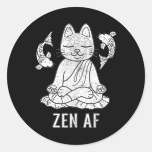 Adesivo Presente de Ioga Espiritual de Gato Meditando Dive