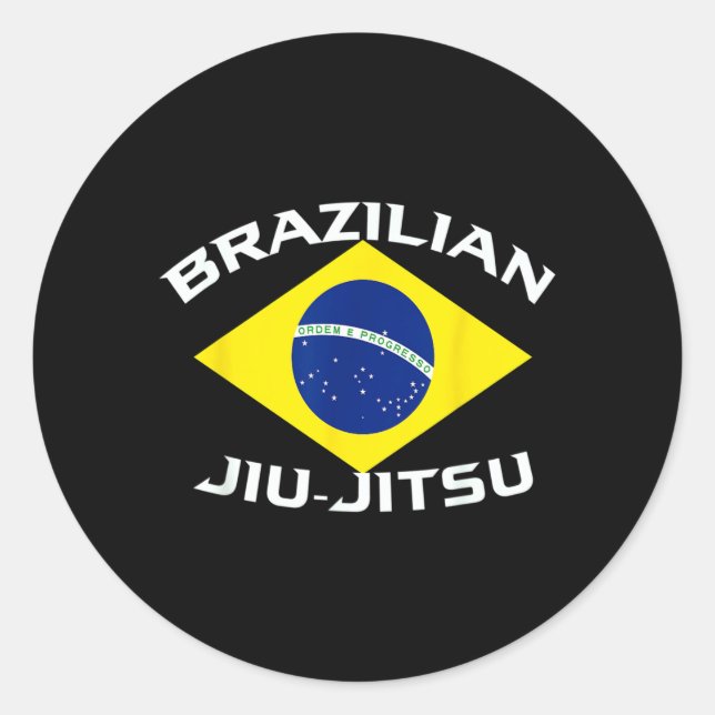 Adesivo Presente de Jiu-Jitsu Brasileiro - MMA BJJ e Grapp (Frente)