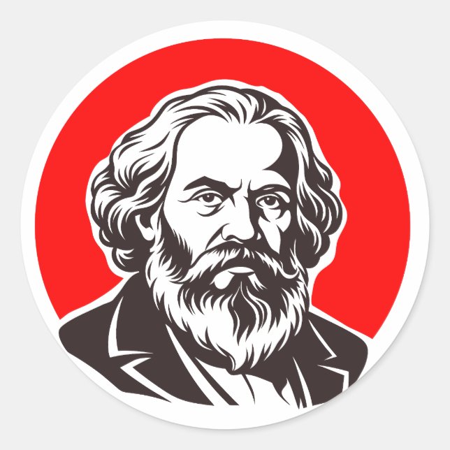 Adesivo Presente de Karl Marx (Fundador do Marxismo) (Frente)