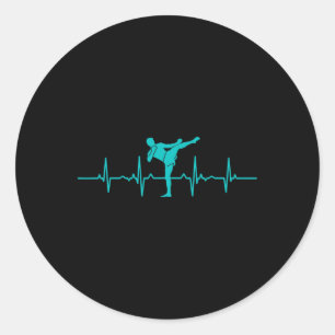 Adesivo Presente de Kickboxing Batimento Cardíaco Ekg Engr