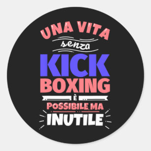 Adesivo Presente de Kickboxing Engraçado Esportes Atlético