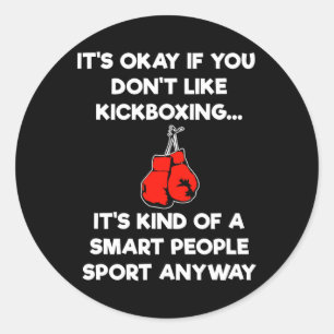 Adesivo Presente de Kickboxing - Kickboxer Inteligente Eng