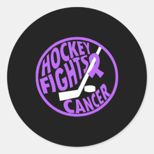 Adesivo Presente de Laço Roxo de Hockey Engraçado que Comb